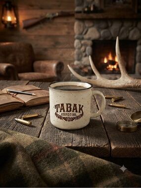 Drew Estate Tabak Especial White Ceramic Campfire Coffee Mug